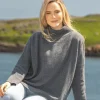 Merino Wool & Cashmere High Neck Sweater Graphite