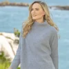 Merino Wool & Cashmere High Neck Silver