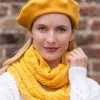 100% Merino Wool Beret Yellow