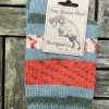 100% Merino Wool Fairisle Socks Orange Unisex
