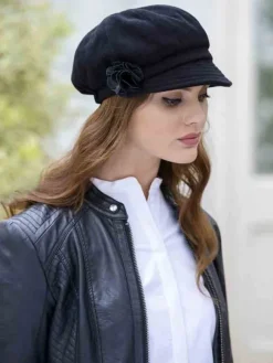Newsboy Black ladies cap