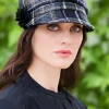 Newsboy Cap Black Brown White Colour 21