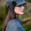 Newsboy Cap Green / Blue / Brown Check Col: 782