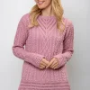 Pink Tunic Sweater Merino Wool