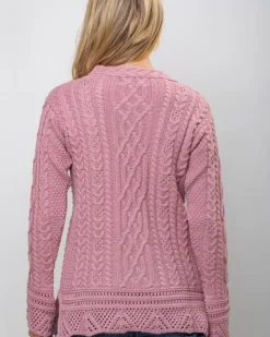 Pink Tunic Sweater Merino Wool