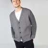Pinstripe Cardigan Grey