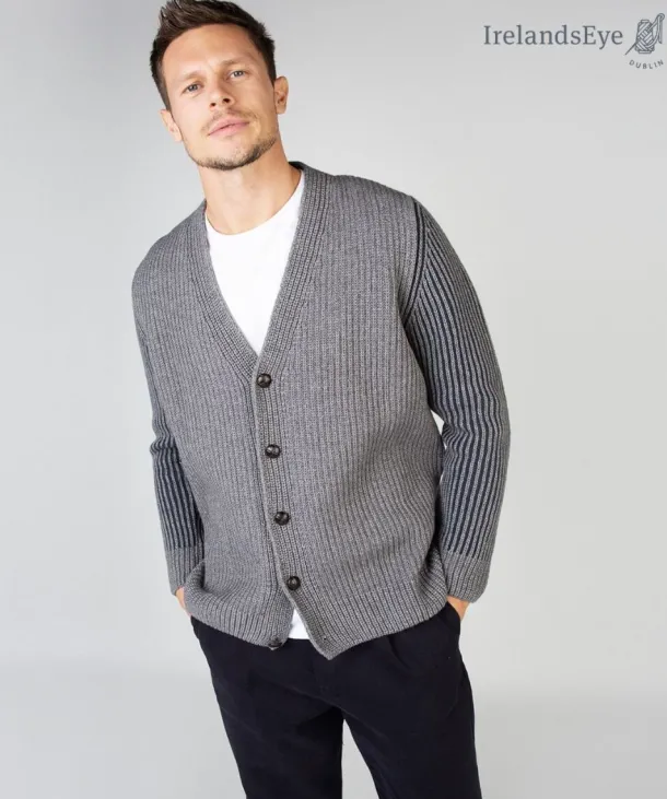 Pinstripe Cardigan Grey