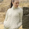 Plated Zip Cardigan Oatmeal