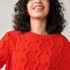 Red Bubble Sweater 100% Fine Merino Wool