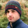 Rib pullon Turnup Hat Charcoal Green