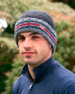 Rib Pullon Turnup Hat Charcoal Grey