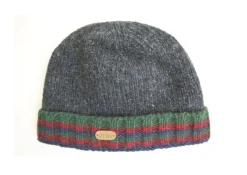 Rib pullon Turnup Hat Charcoal Green