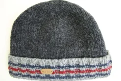 Rib Pullon Turnup Hat Charcoal Grey