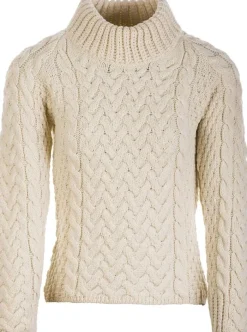 Shaped Crew Neck Sweater Merino Wool Natural