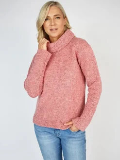 Shawl Neck Sweater Pink