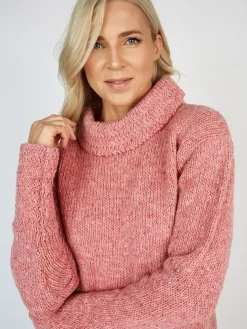 Shawl Neck Sweater Pink