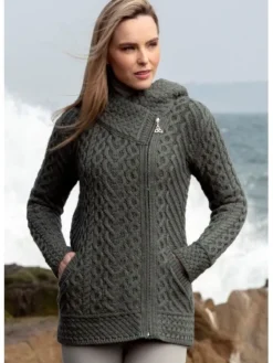 Side Zip Cardigan with Hoody