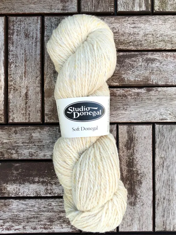 Soft Donegal Knitting Wool Natural White 100g