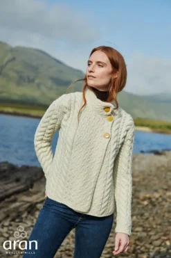 Super Soft Aran Button Cardigan