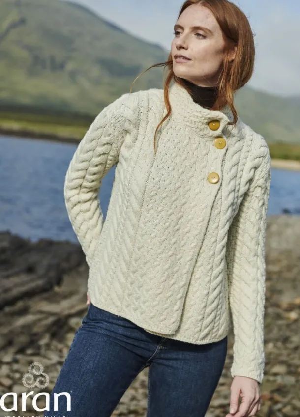 Super Soft Aran Button Cardigan