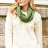 Super Soft Aran Snood Green B859