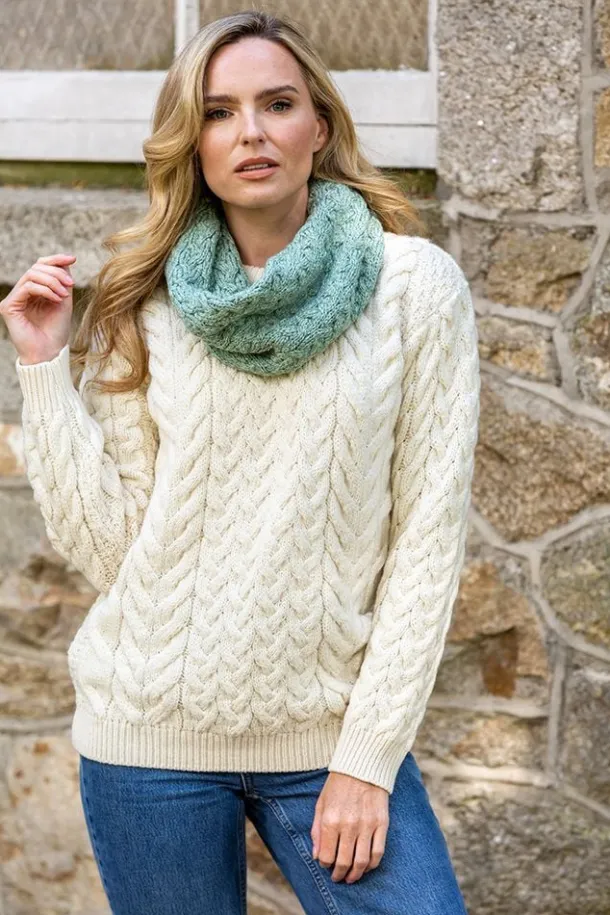 Super Soft Aran Snood Mint