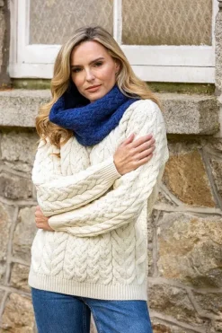 Super Soft Aran Snood Royal Blue B859