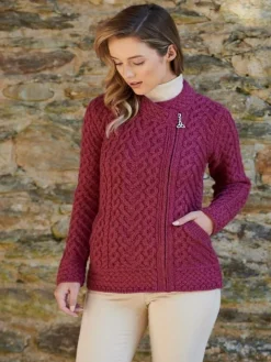 Super Soft Aran Zip Cardigan