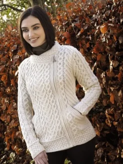 Super Soft Aran Zip Cardigan