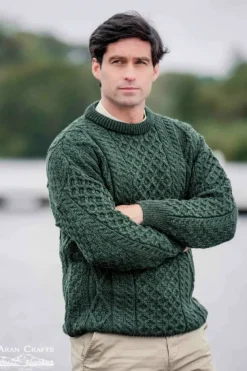 Super Soft Crew Neck Sweater Army Green