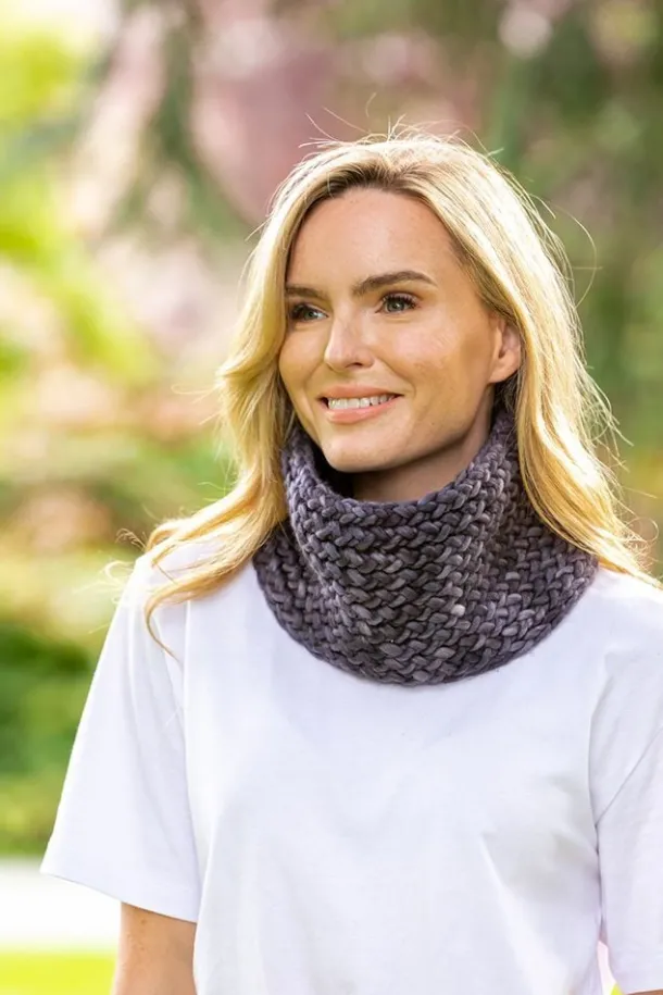 Super Soft handmade Irish Snood - Charcoal
