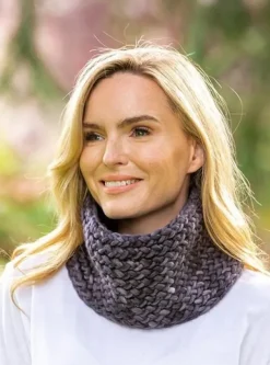 Super Soft handmade Irish Snood - Charcoal