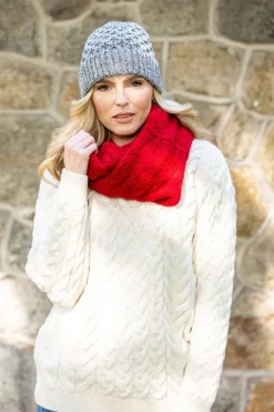 Super Soft merino Wool Infinity scarfu00a0 red