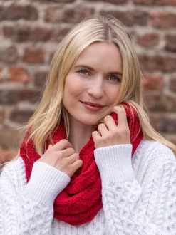Super Soft merino Wool Infinity scarfu00a0 red
