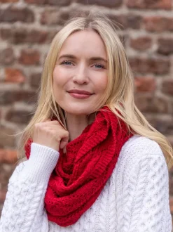 Super Soft merino Wool Infinity scarfu00a0 red