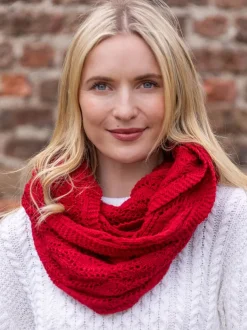 Super Soft merino Wool Infinity scarfu00a0 red