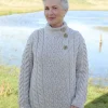 Supersoft Aran Cardigan with 3 buttons - Oatmeal