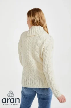 Supersoft Button Neck Sweater - Natural