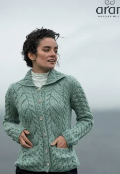 Supersoft Merino Wool Cardigan Green