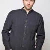 Traditional Grandfather Shirt SW59 Black