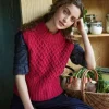 Trellis Crop Vest Bramble Red