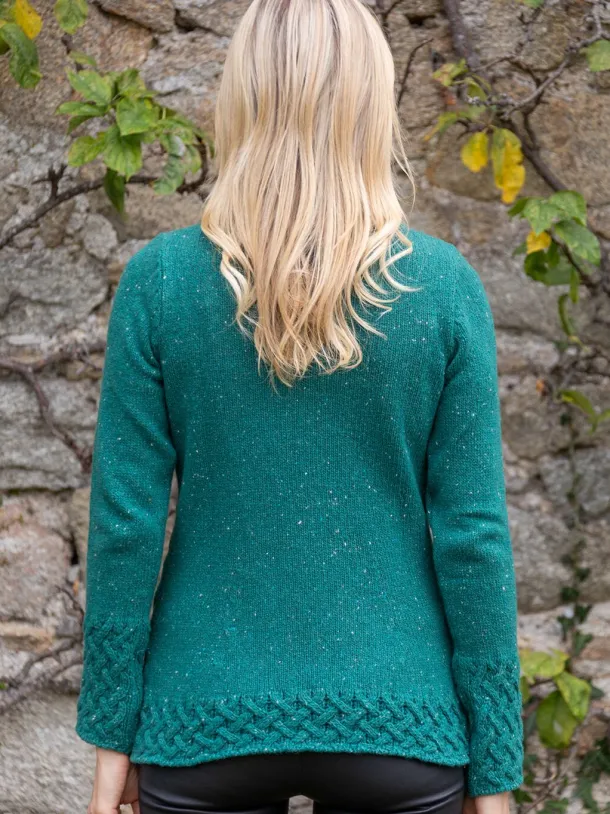 Trellis Sweater Green Garden