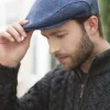 Trinity Cap Light Blue Herringbone col.110