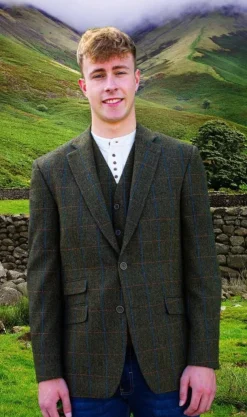 Tweed Sports Jacket Olive