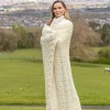 Two Tone Plated Aran Throw X4349