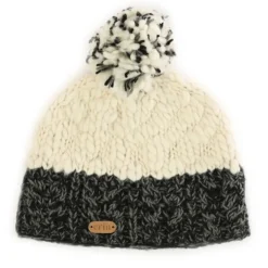 Uneven Wool Bobble Hat Charcoal