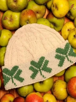 Unisex Aran Hat with Shamrocks