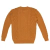 Unisex Heavyweight Aran Sweater - Golden Ochre