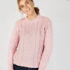 Unisex Heavyweight Aran Sweater Pink