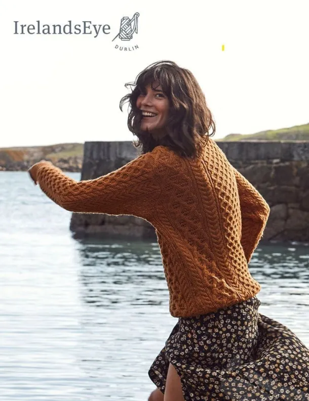 Unisex Heavyweight Aran Sweater Golden Ochre